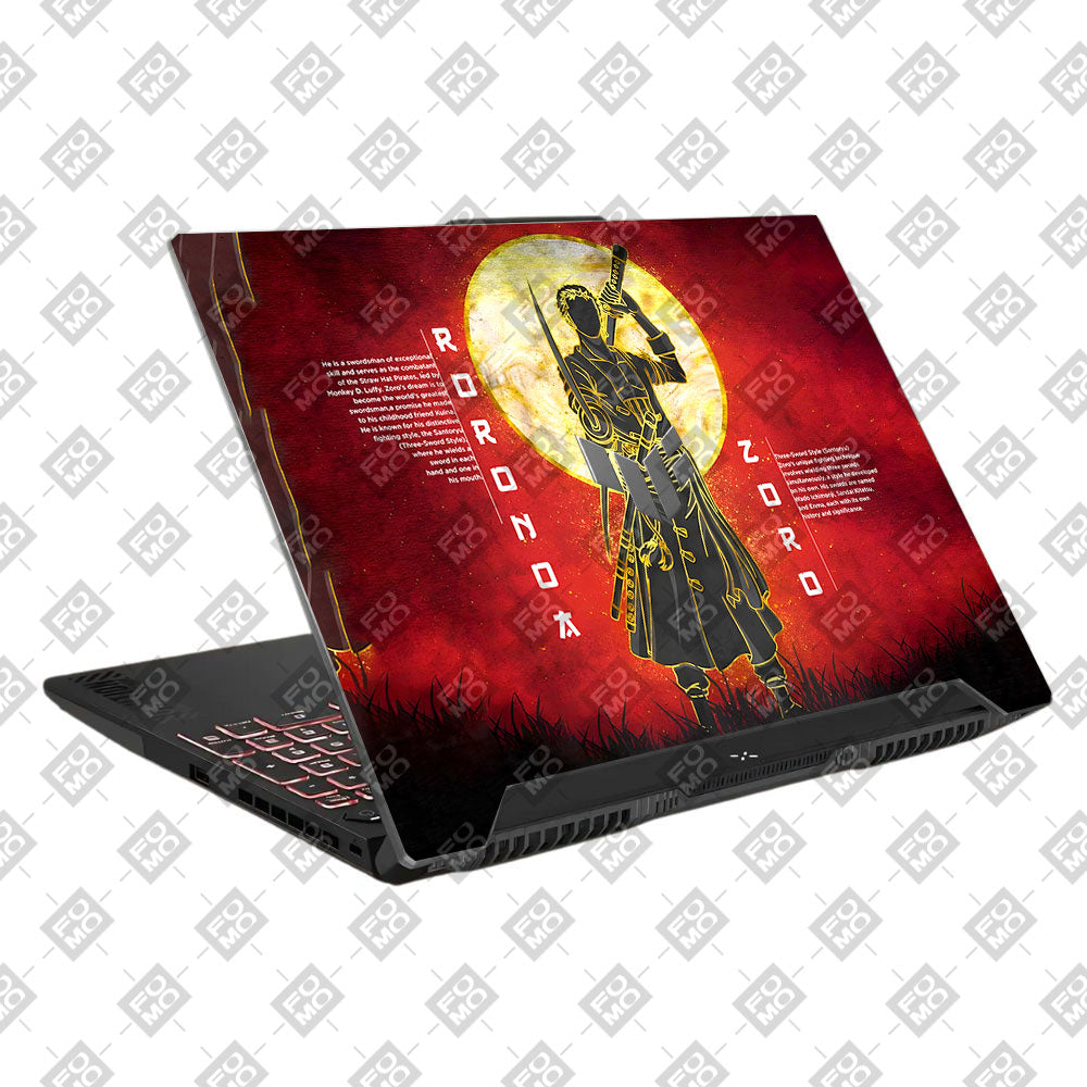 Zoro Under Golden Moon Asus TUF F15 FX507 & A15 FA507 Laptop Skin