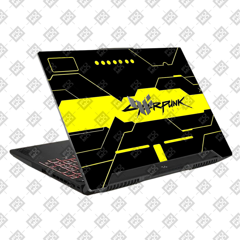 Cyberpunk Yellowline Grid Asus TUF F15 FX507 & A15 FA507 Laptop Skin