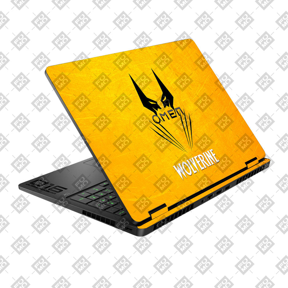 Wolverine with Yellow Background HP Omen Gaming 16 2025, 2026 Laptop Skin
