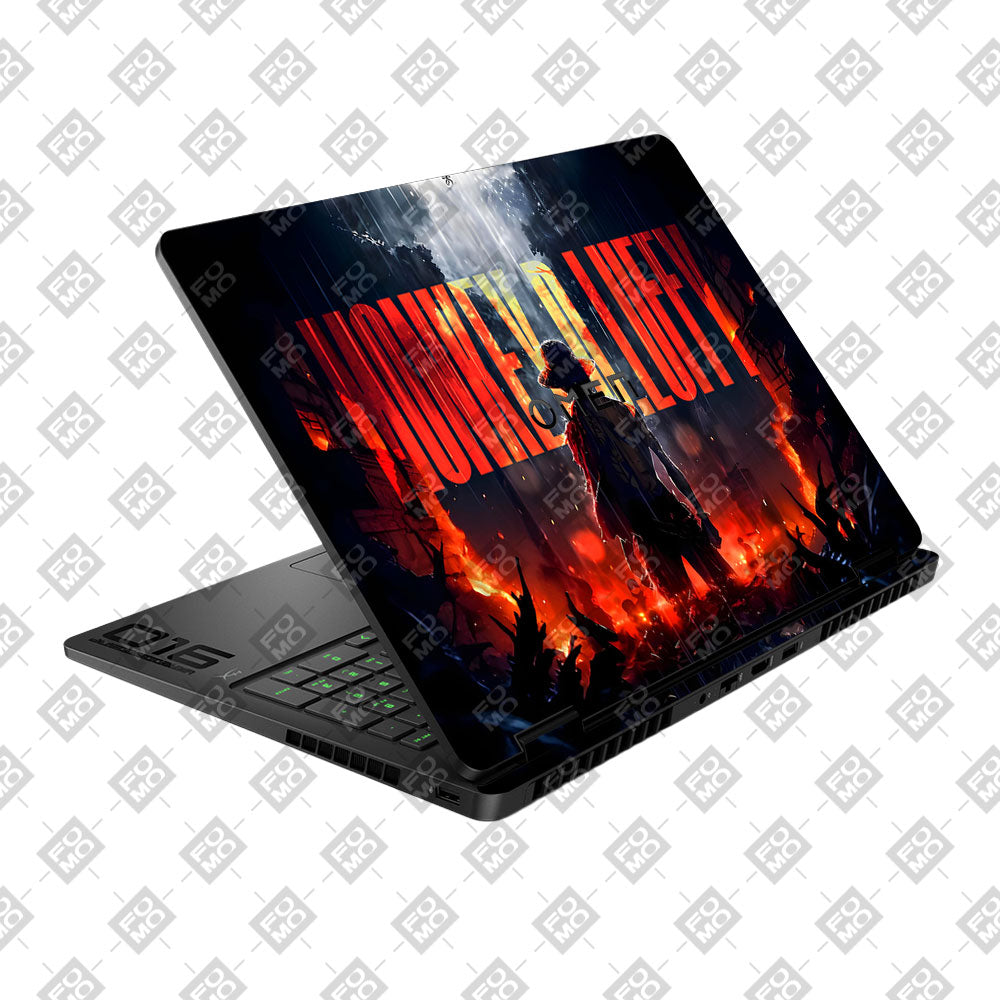 Monkey D. Luffy Blazing Red HP Omen Gaming 16 2025, 2026 Laptop Skin