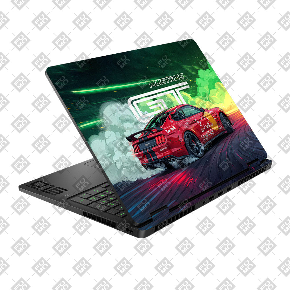 Mustang GT Red Bull Drift Beast HP Omen Gaming 16 2025, 2026 Laptop Skin