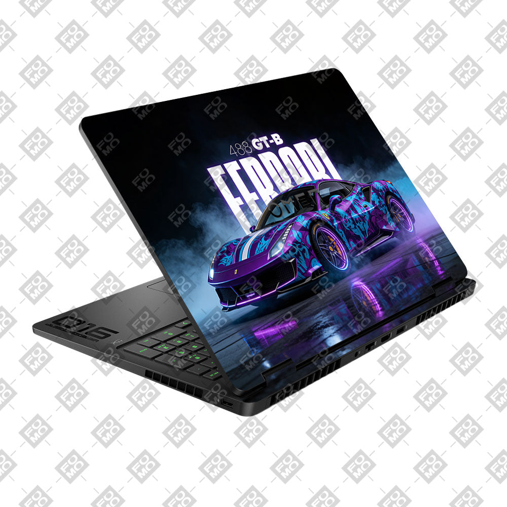 Psycho Drive Ferrari 488 HP Omen Gaming 16 2025, 2026 Laptop Skin