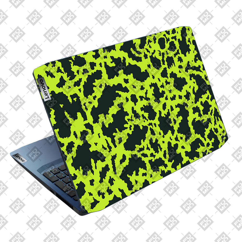 Neon Green Splatter Camo Lenovo Ideapad Gaming 3 15ARH05 and 15IMH05 Laptop Skin