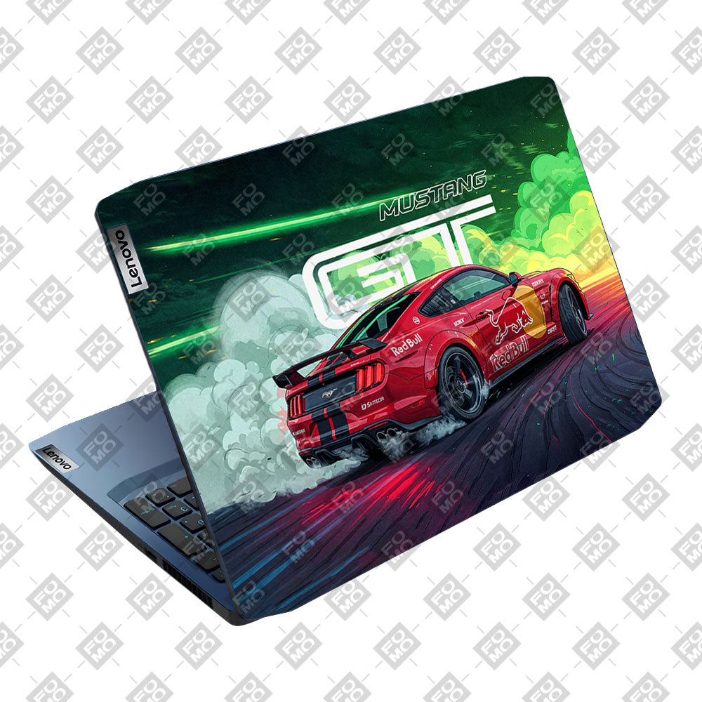 Mustang GT Red Bull Drift Beast Lenovo IdeaPad Gaming 3 15ARH05 and 15IMH05 Laptop Skin