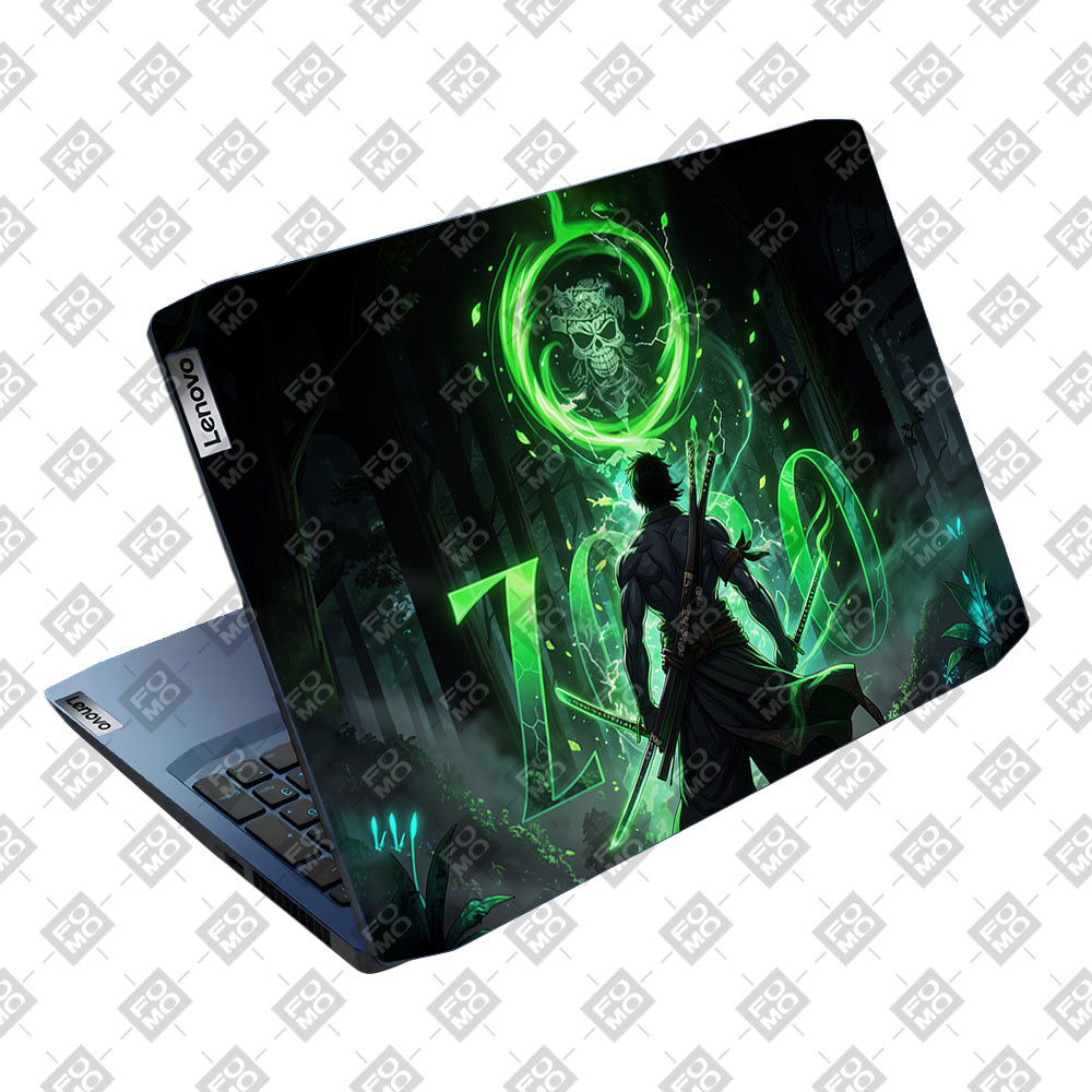 Zoro Green Aura Lenovo IdeaPad Gaming 3 15ARH05 and 15IMH05 Laptop Skin