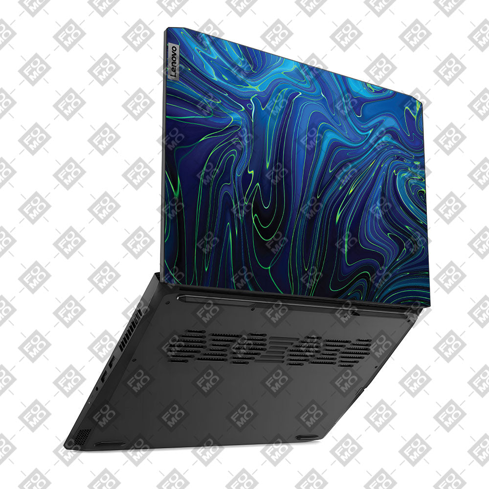 Cobalt Liquid Design Lenovo IdeaPad Gaming 3 15ACH6 and 15IHU6 Laptop Skin