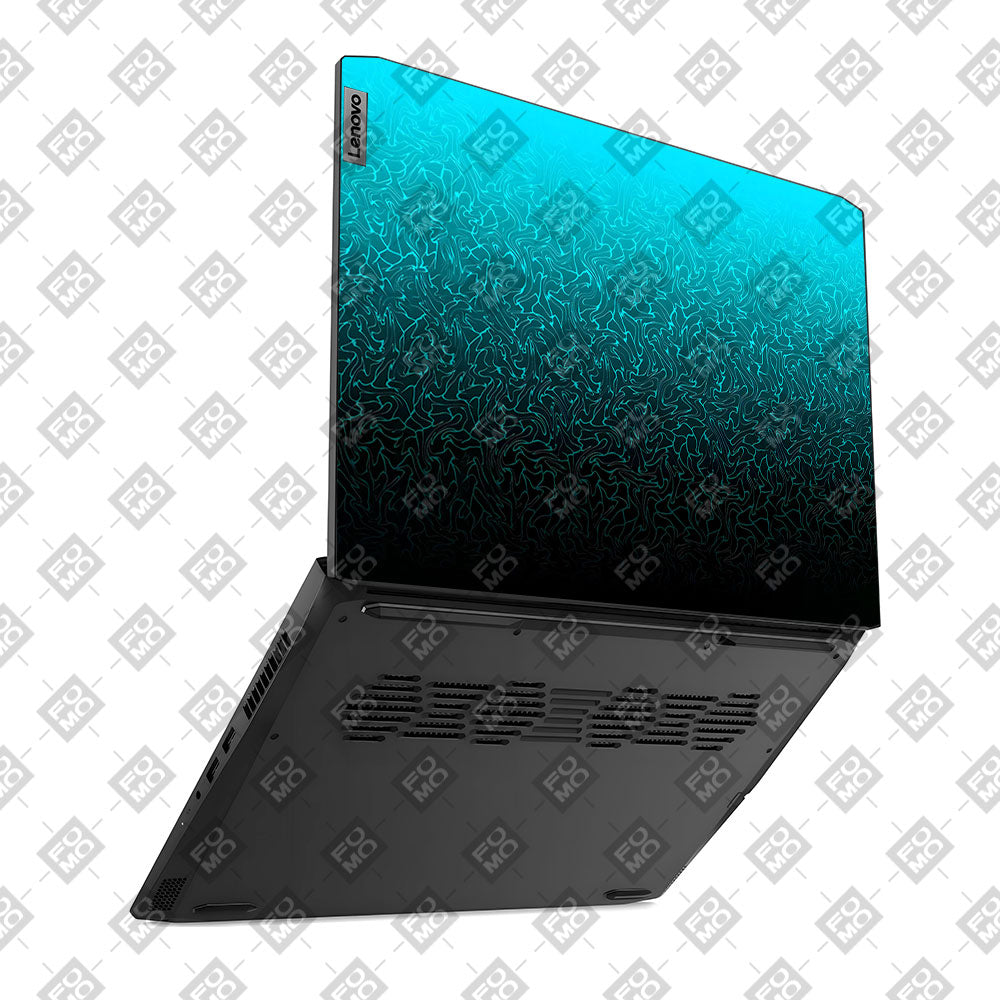 Cyan Blue to Black Gradient Lenovo IdeaPad Gaming 3 15ACH6 and 15IHU6 Laptop Skin