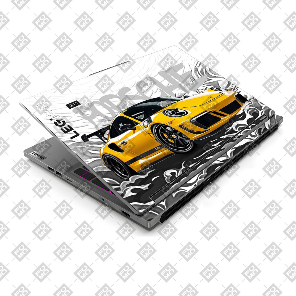 Porsche 911 Yellow Blaze Lenovo Legion 5 16IRX9 Laptop Skin