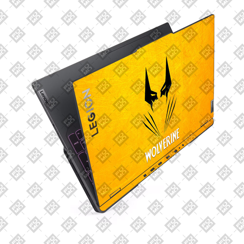 Wolverine with Yellow Background Lenovo Legion 5 Pro 16IRX8 and 16IRX9 Laptop Skin