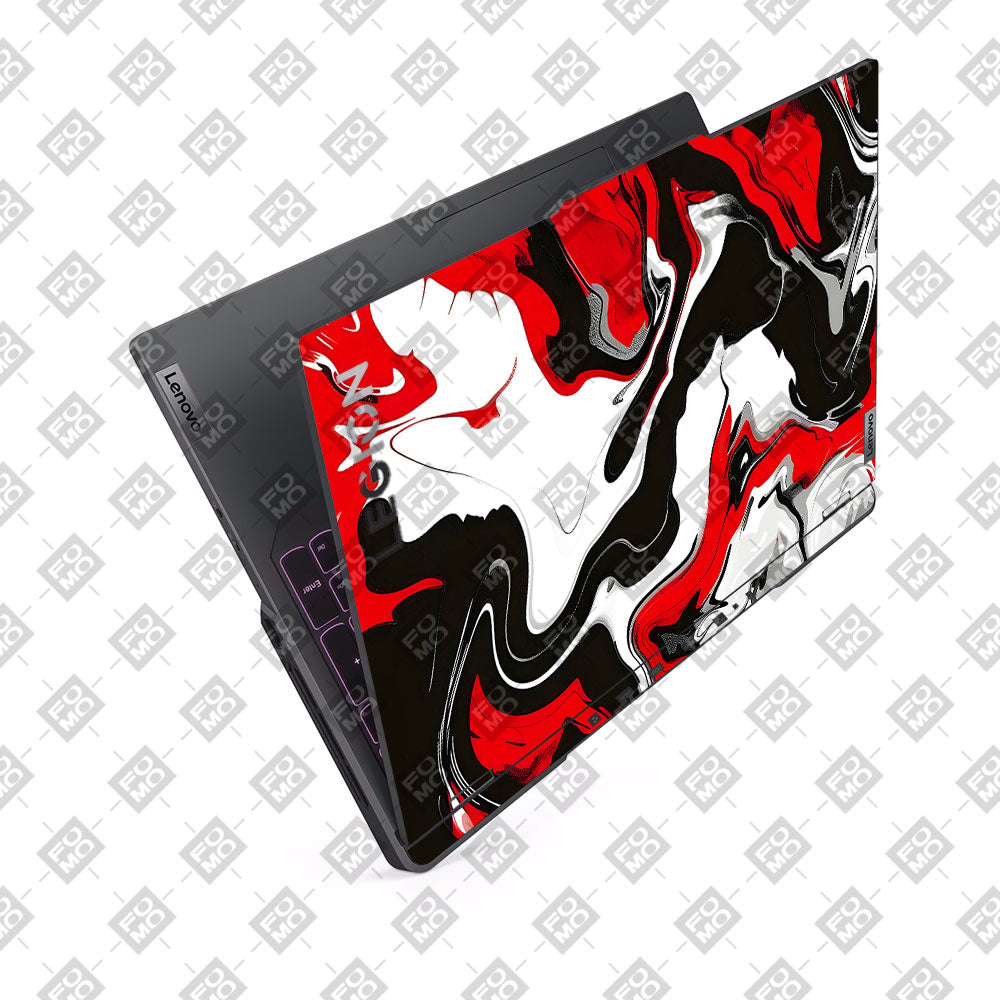 Red and White Marble Lenovo Legion 5 Pro 16IRX8 and 16IRX9 Laptop Skin