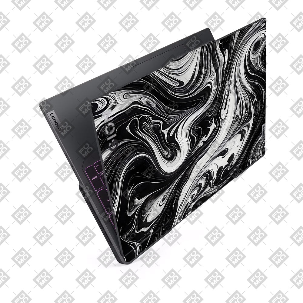 Black and White Marble Lenovo Legion 5 Pro 16IRX8 and 16IRX9 Laptop Skin