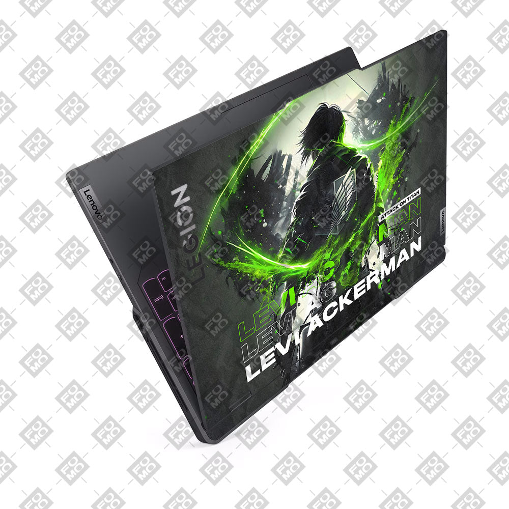 Levi Ackerman Neon Fury Lenovo Legion 5 Pro 16IRX8 and 16IRX9 Laptop Skin