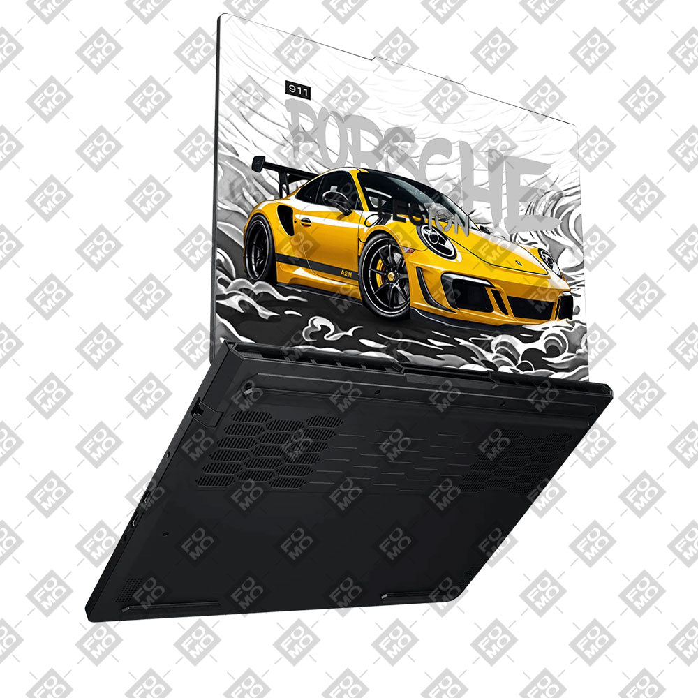 Porsche 911 Yellow Blaze Lenovo Legion Pro 5 16ADR10 Laptop Skin
