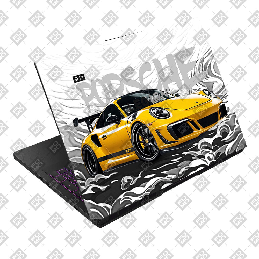 Porsche 911 Yellow Blaze Lenovo Legion Pro 5 16AFR10 Laptop Skin