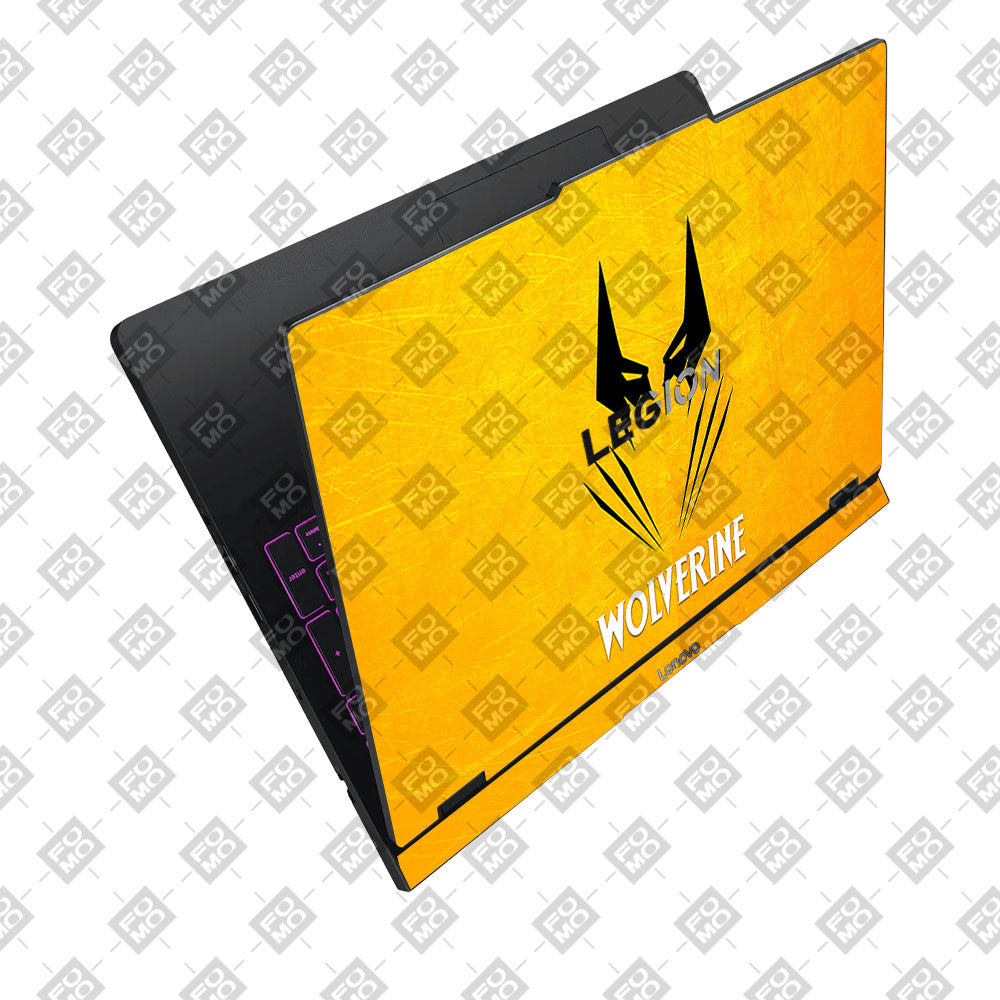 Wolverine with Yellow Background Lenovo Legion Pro 5 16IAX10 Laptop Skin