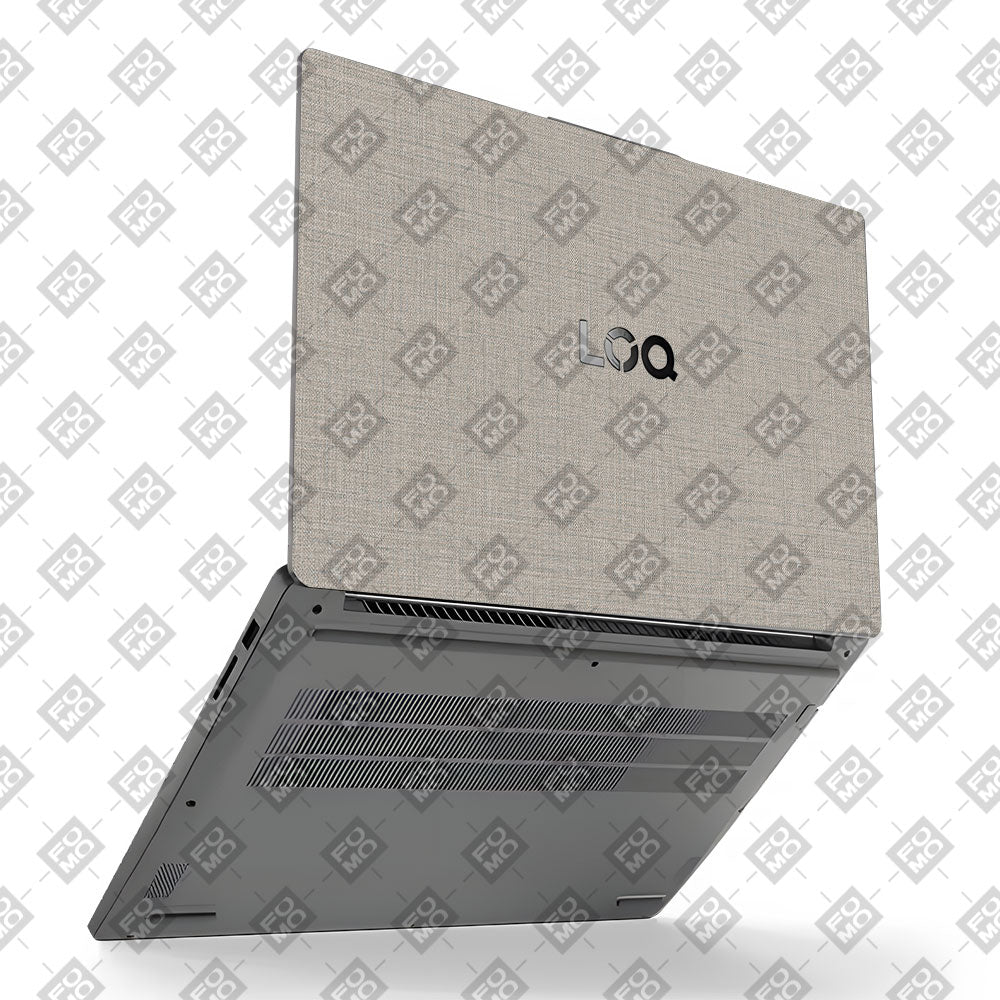 Textured Fabric Grey Lenovo LOQ Essential 15IAX9E Laptop Skin