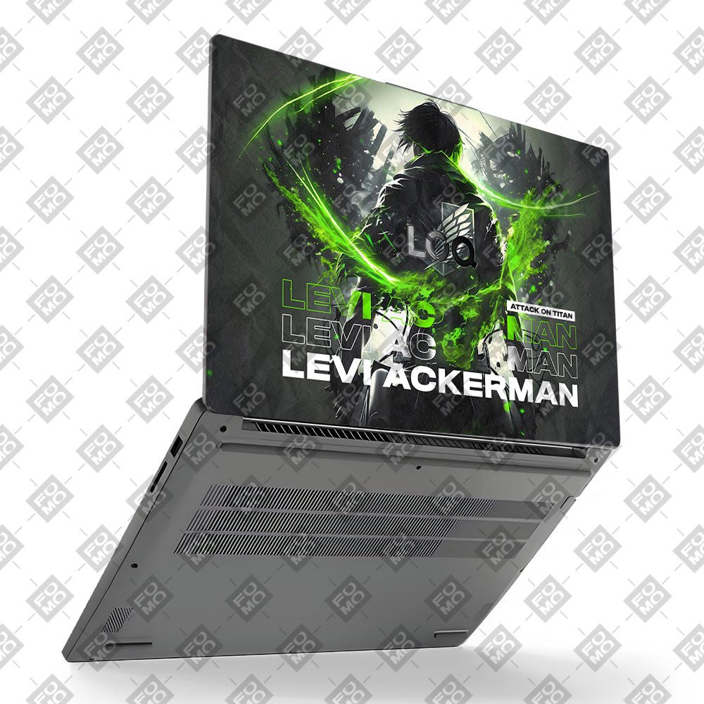 Levi Ackerman Neon Fury Lenovo LOQ Essential 15IAX9E Laptop Skin