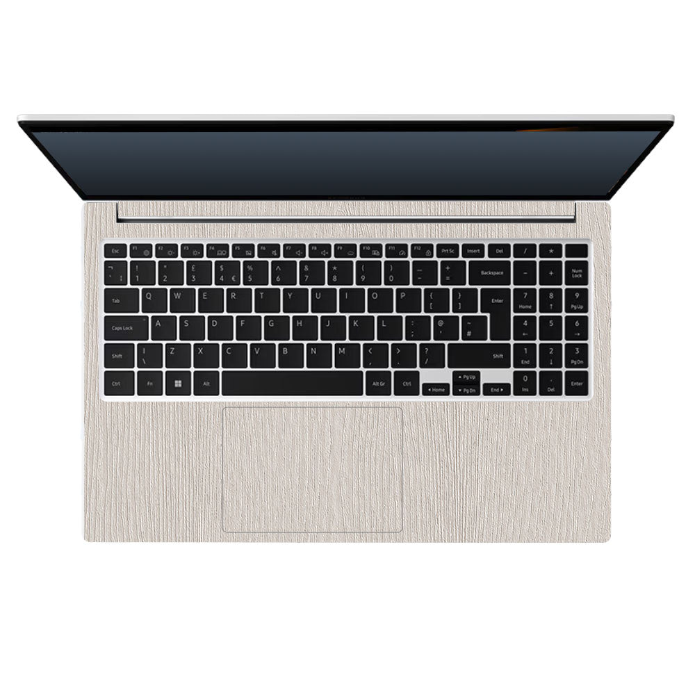 Textured White Wood Samsung Galaxy Book 4 15.6 Laptop Skin