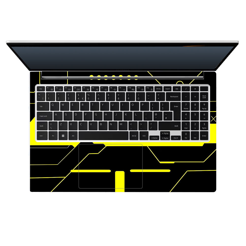 Cyberpunk Yellowline Grid Samsung Galaxy Book 4 15.6 Laptop Skin