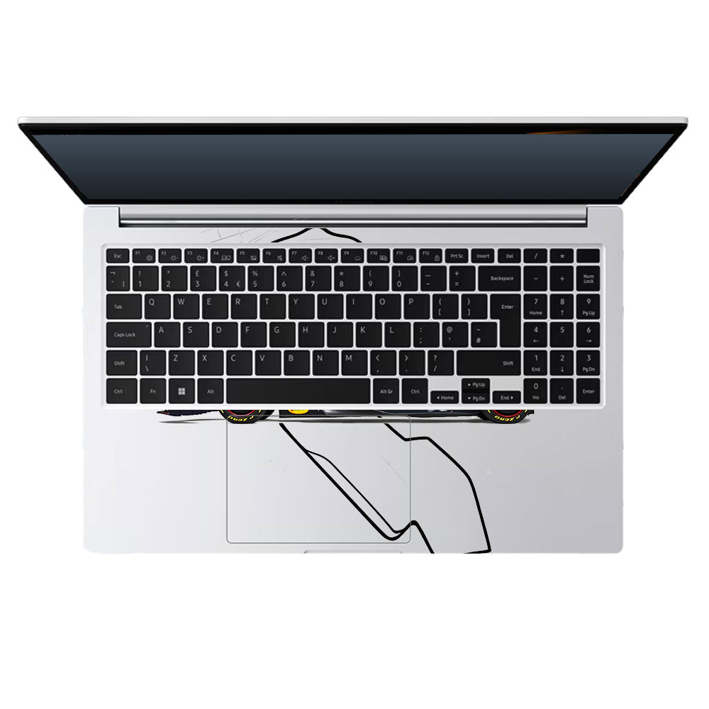 Transparent Track King Samsung Galaxy Book 4 15.6 Laptop Skin