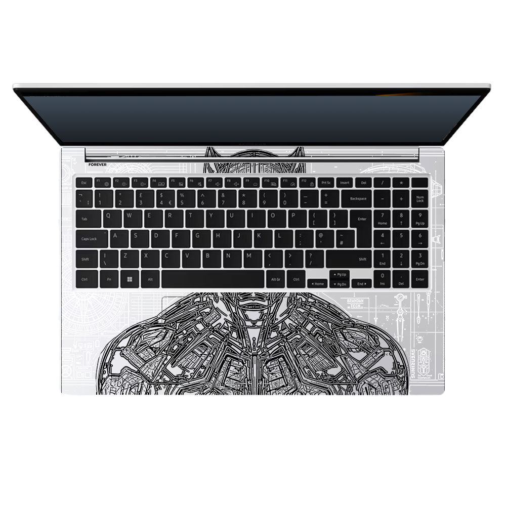 Transparent Black Panther Techshell Samsung Galaxy Book 4 15.6 Laptop Skin