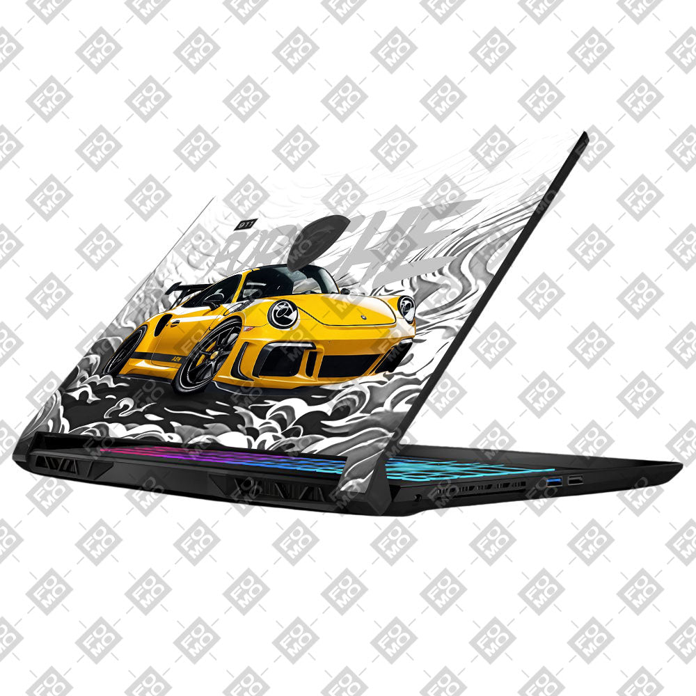 Porsche 911 Yellow Blaze MSI Katana 15 B13V Laptop Skin