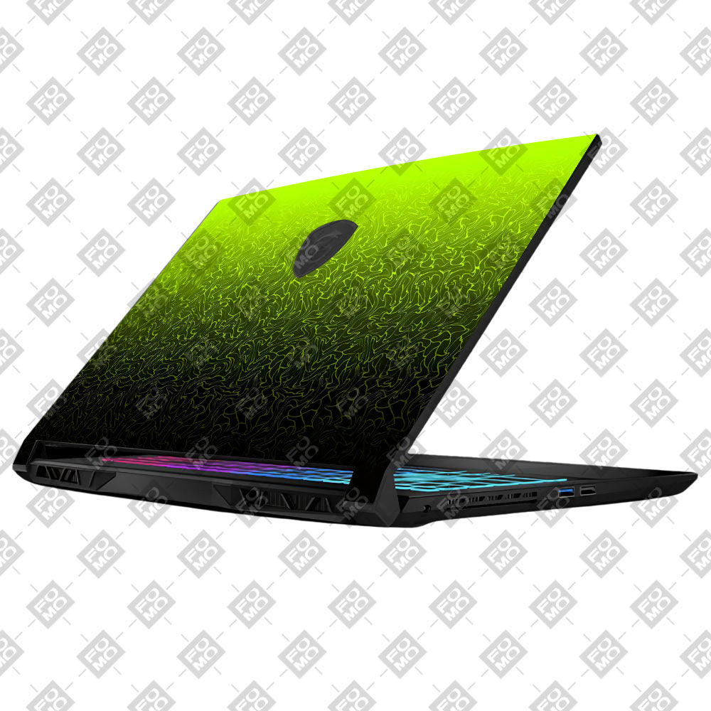 Lime Yellow to Black Gradient MSI Katana 15 B13V Laptop Skin