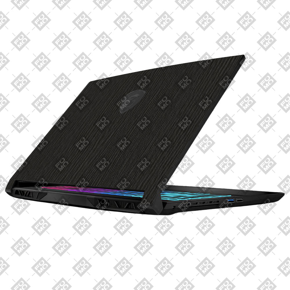 Textured Black Wood MSI Katana 15 B13V Laptop Skin
