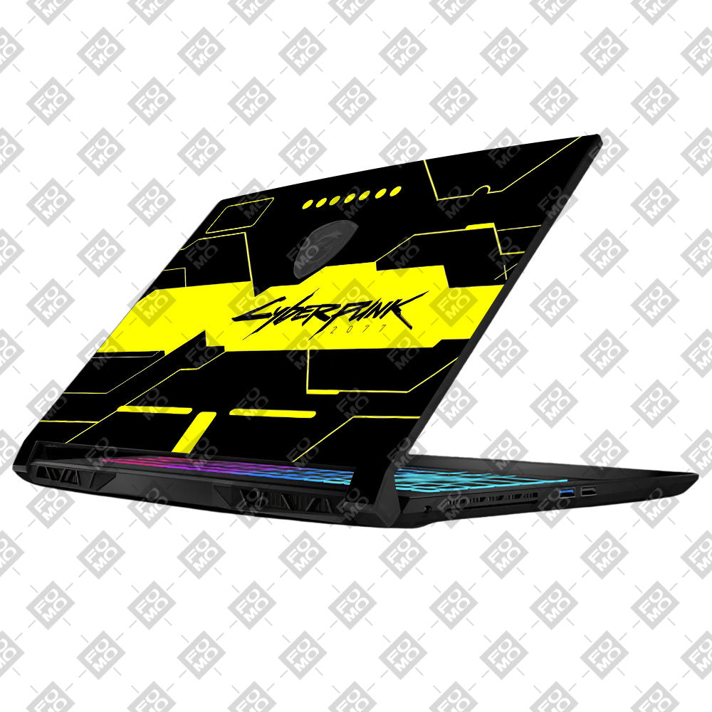 Cyberpunk Yellowline Grid MSI Katana 15 B13V Laptop Skin