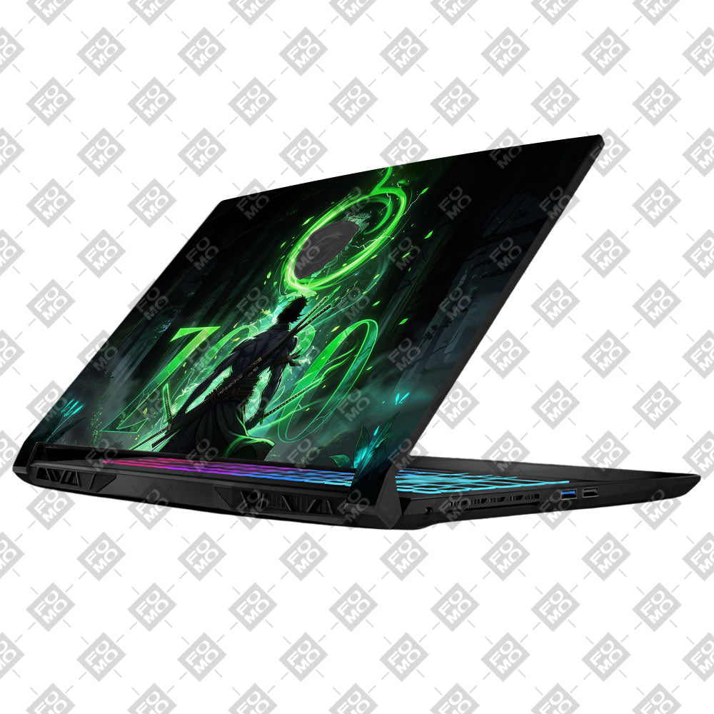 Zoro Green Aura MSI Katana 15 B13V Laptop Skin