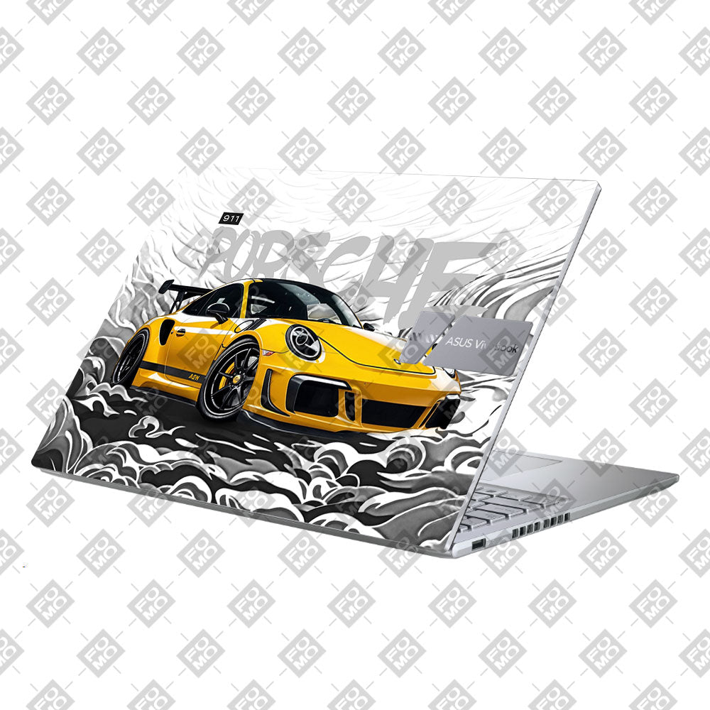 Porsche 911 Yellow Blaze Asus Vivobook X1605ZA Laptop Skin
