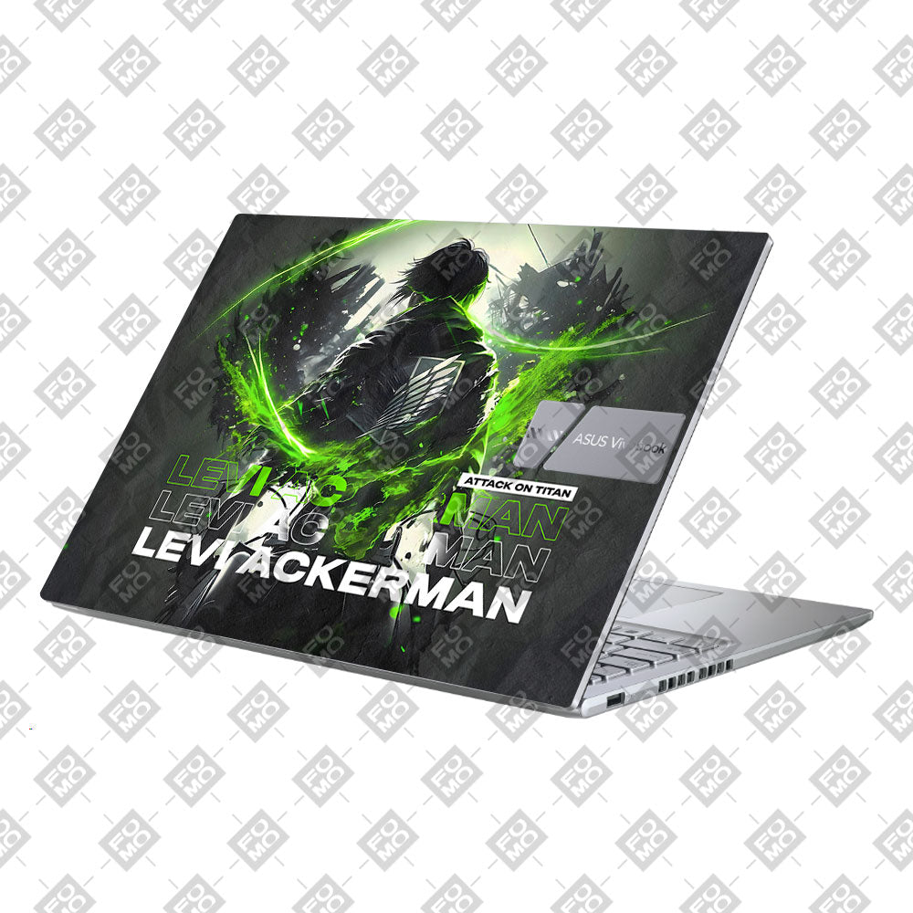 Levi Ackerman Neon Fury Asus Vivobook X1605ZA Laptop Skin