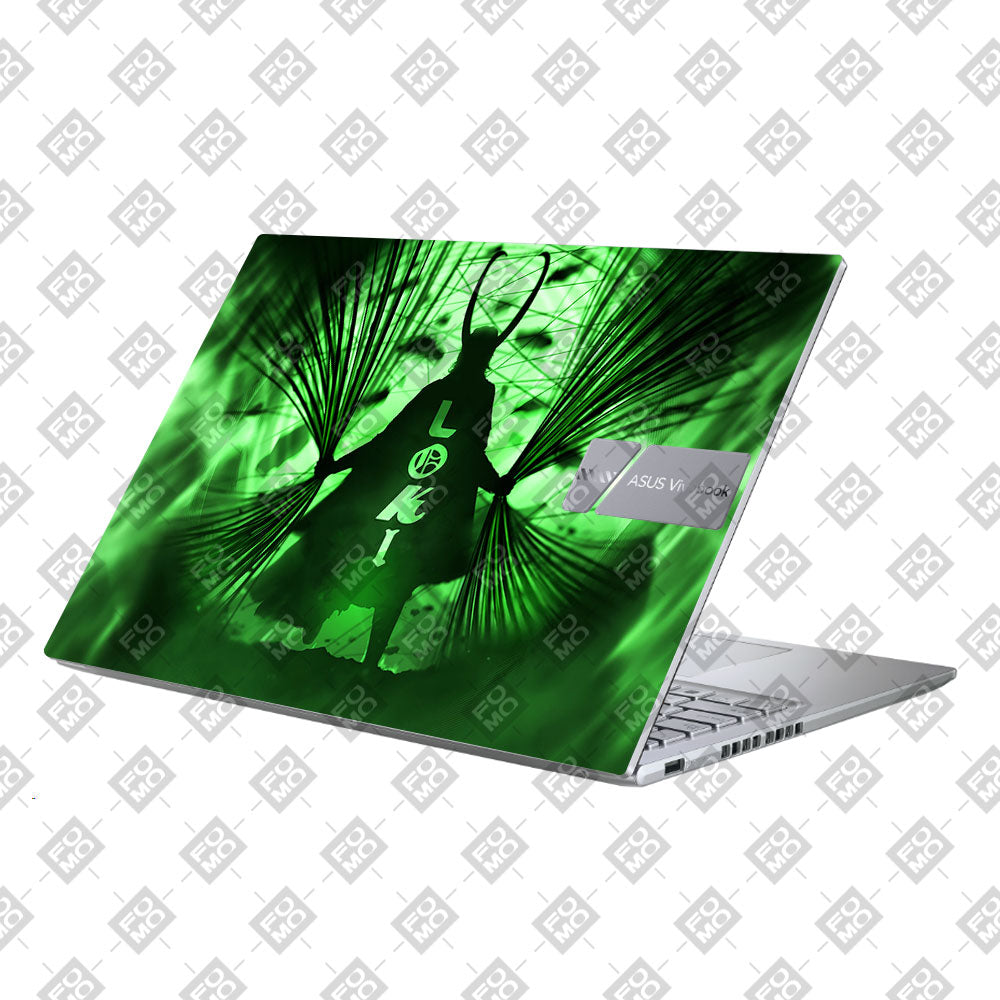 Loki's Green Aura Asus Vivobook X1605ZA Laptop Skin