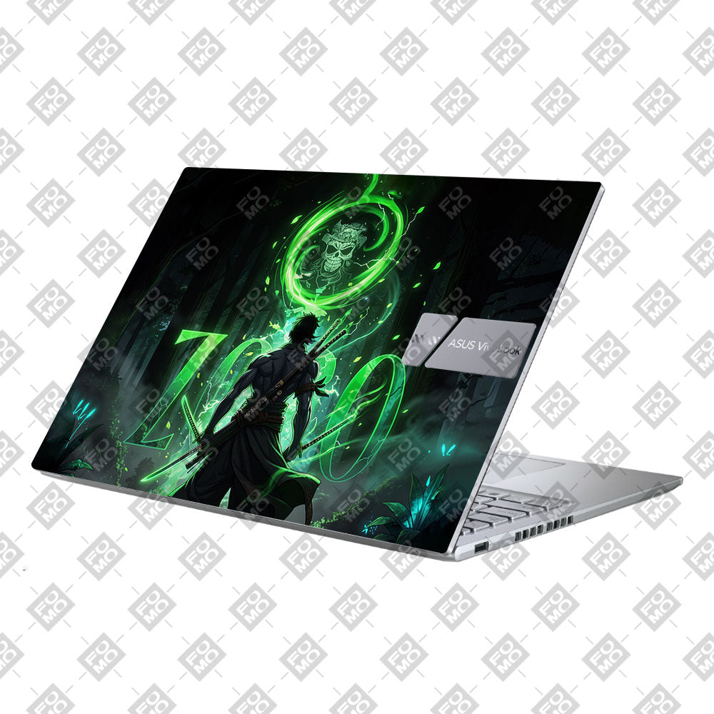 Zoro Green Aura Asus Vivobook X1605ZA Laptop Skin