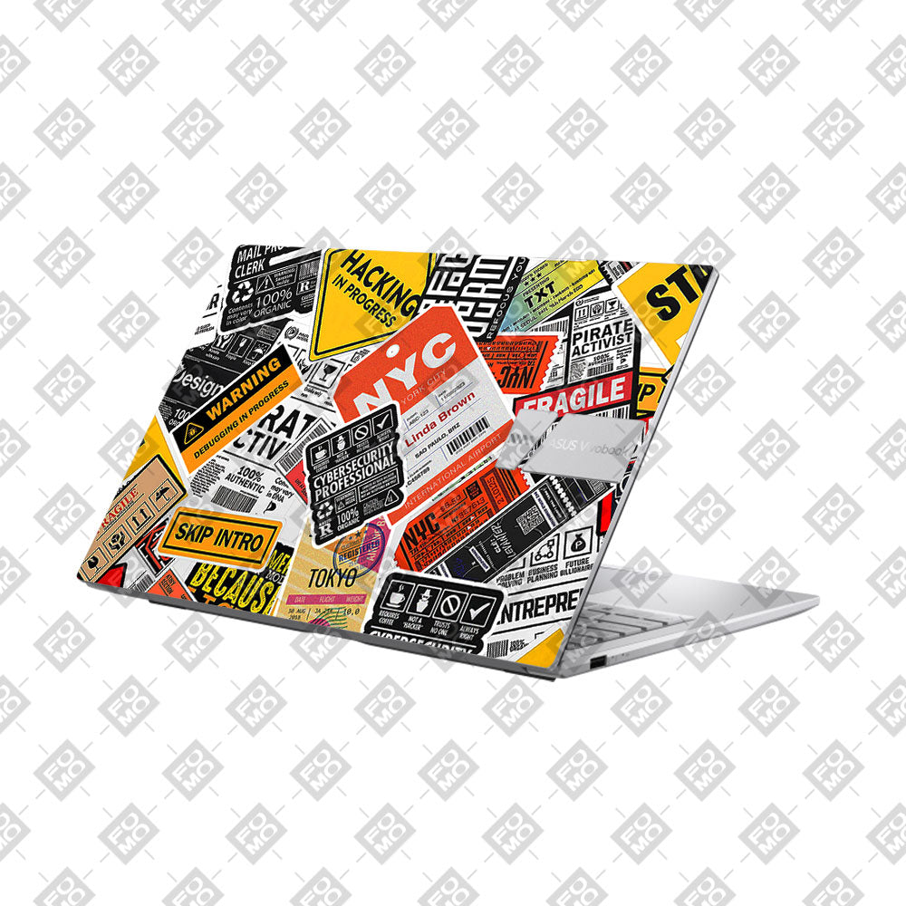 Tech Aesthetic Sticker Collage Asus Vivobook 15 X1504ZA Laptop Skin
