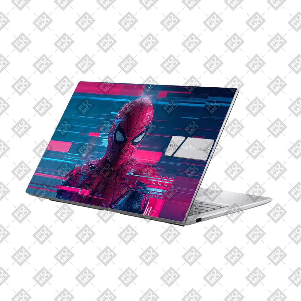 Glitch Spider Neon Web Asus Vivobook 15 X1504ZA Laptop Skin