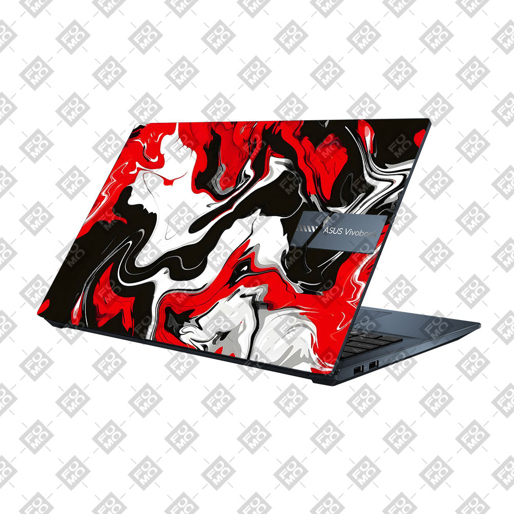 Red and White Marble Asus Vivobook Pro 15 M6500QC & M6500QH Laptop Skin