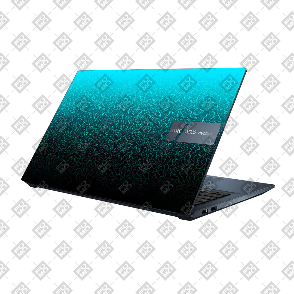 Cyan Blue to Black Gradient Asus Vivobook Pro 15 M6500QC & M6500QH Laptop Skin