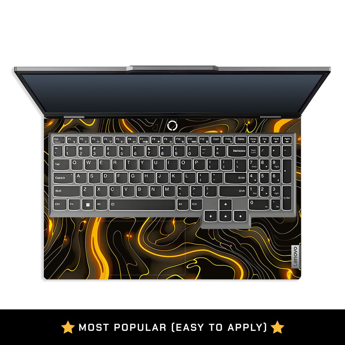 Golden Lava Waves Lenovo LOQ 2024, 2025 Laptop Skin
