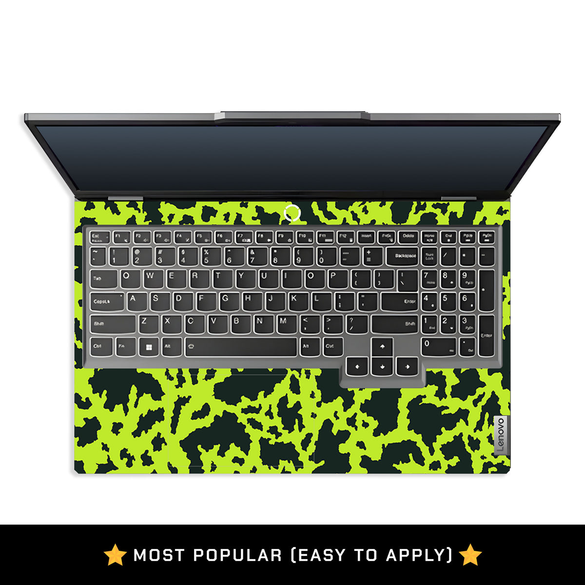 Neon Green Splatter Camo Lenovo LOQ 2024, 2025 Laptop Skin