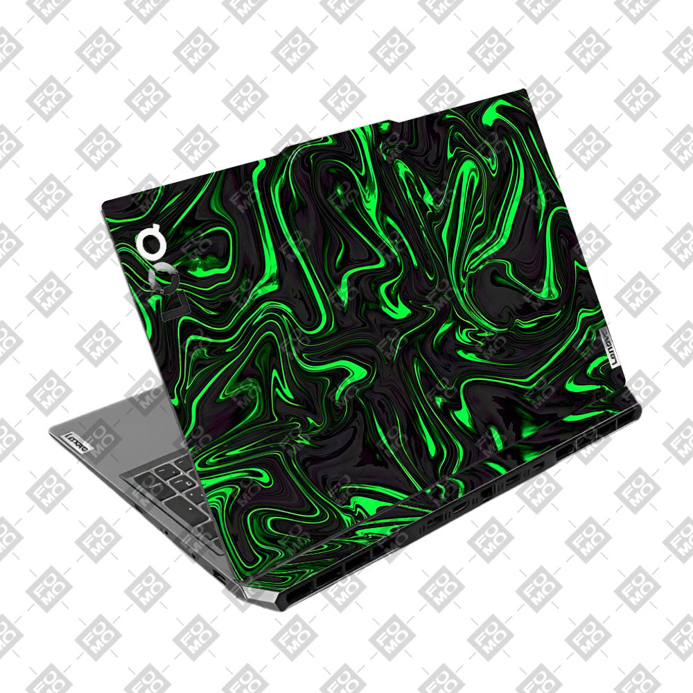 Neon Green Marble Lenovo LOQ 2024, 2025 Laptop Skin