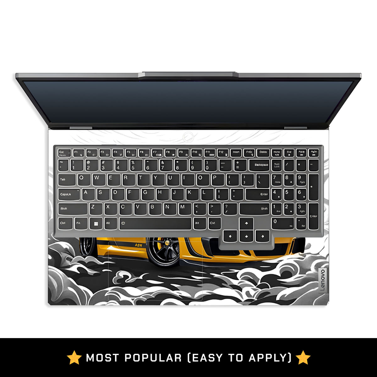 Yellow Sports Coupe Lenovo LOQ 2024, 2025 Laptop Skin