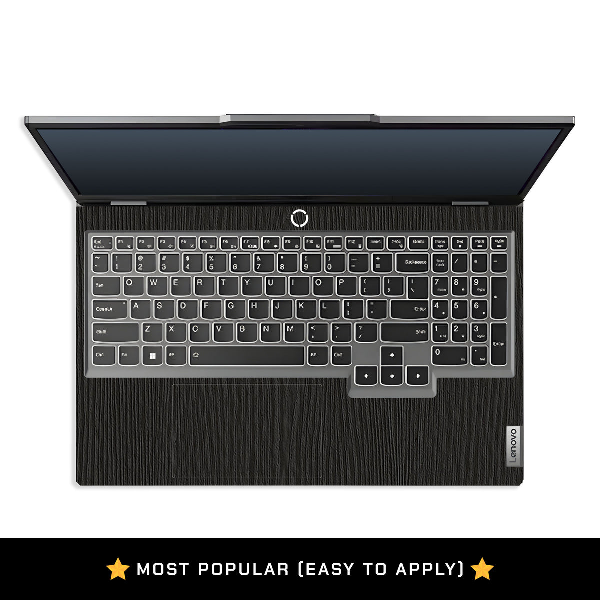 Textured Black Wood Lenovo LOQ 2024, 2025 Laptop Skin