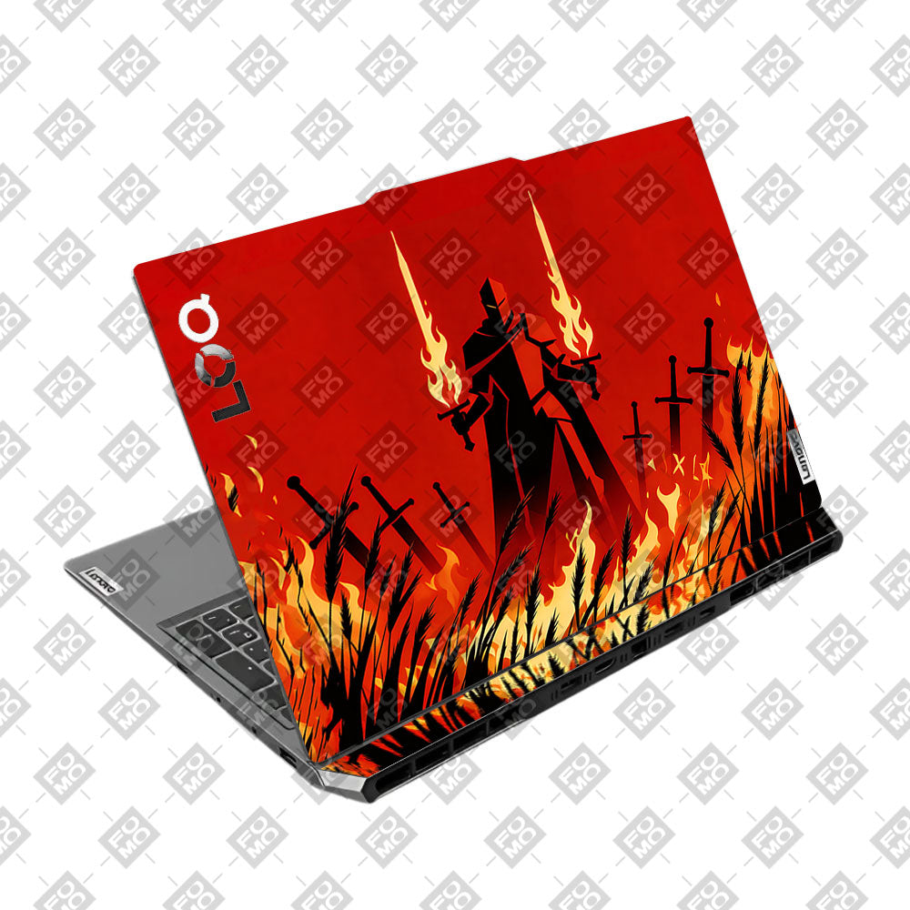 Knight of Flames Lenovo LOQ 2024, 2025 3D Laptop Skin