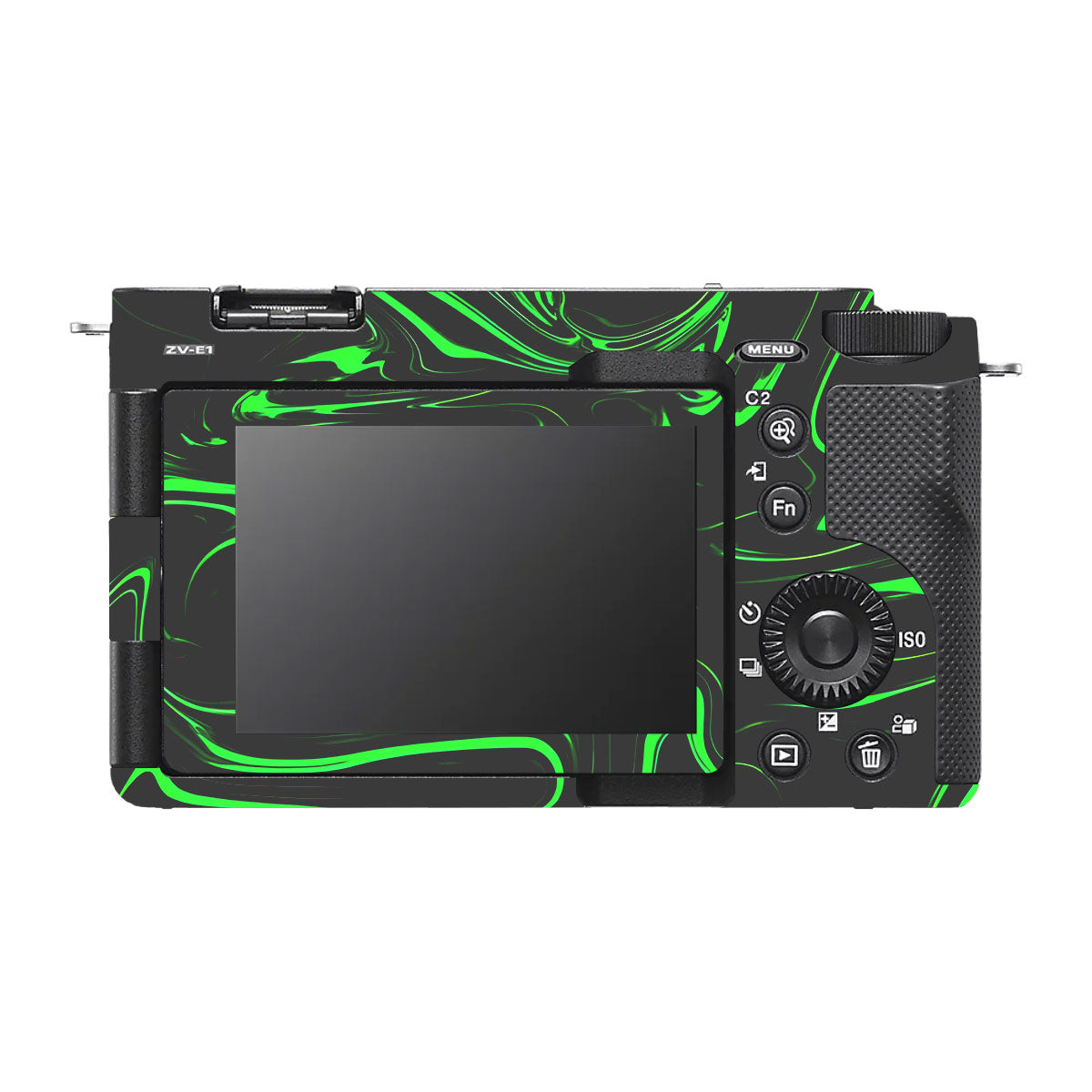 Green Liquid Pattern Sony ZV-E1 Camera Skins