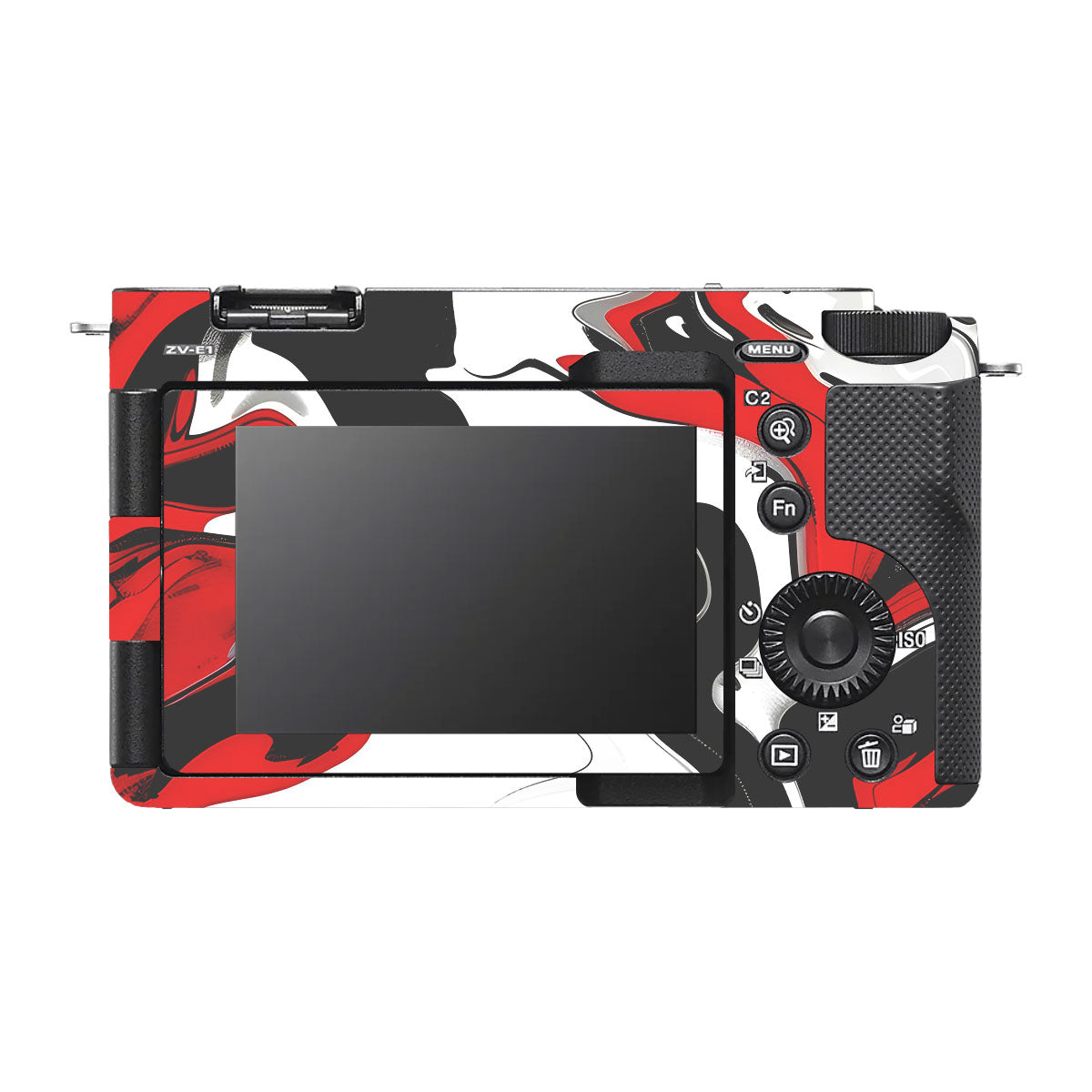 Scarlet and White Motion Sony ZV-E1 Camera Skins