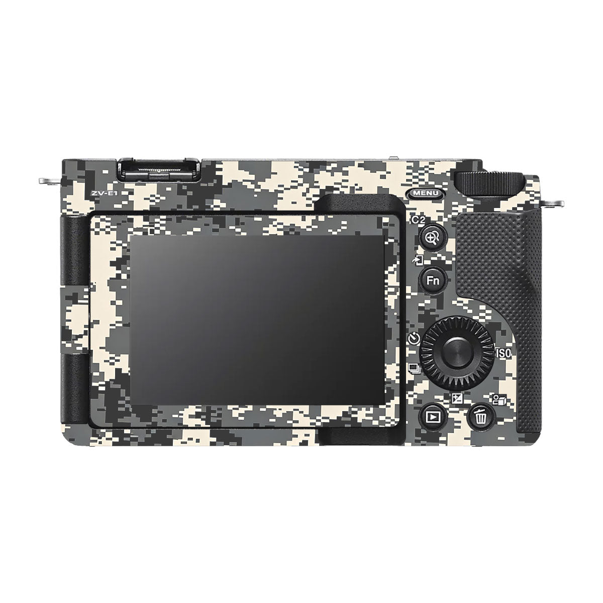 Grey Black Pixel Sony ZV-E1 Camera Skins