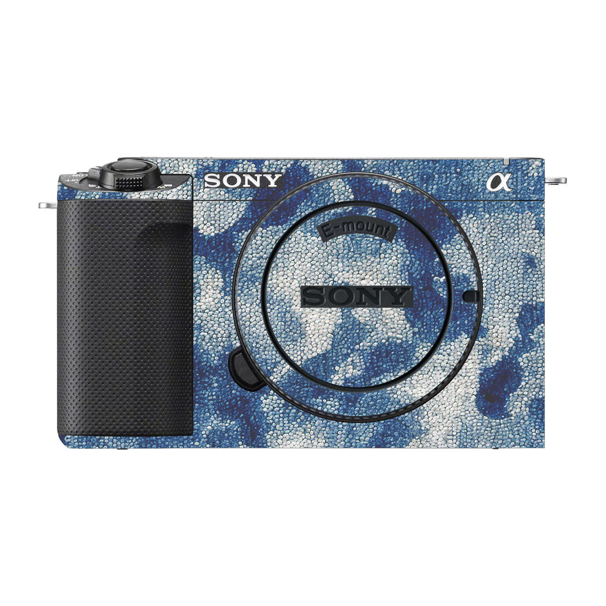 Blue Watercolor Fabric Sony ZV-E1 Camera Skin
