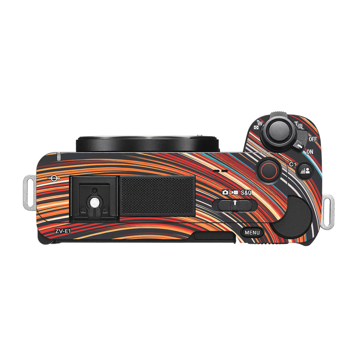 Retro Abstract Striped Swirl Sony ZV-E1 Camera Skin
