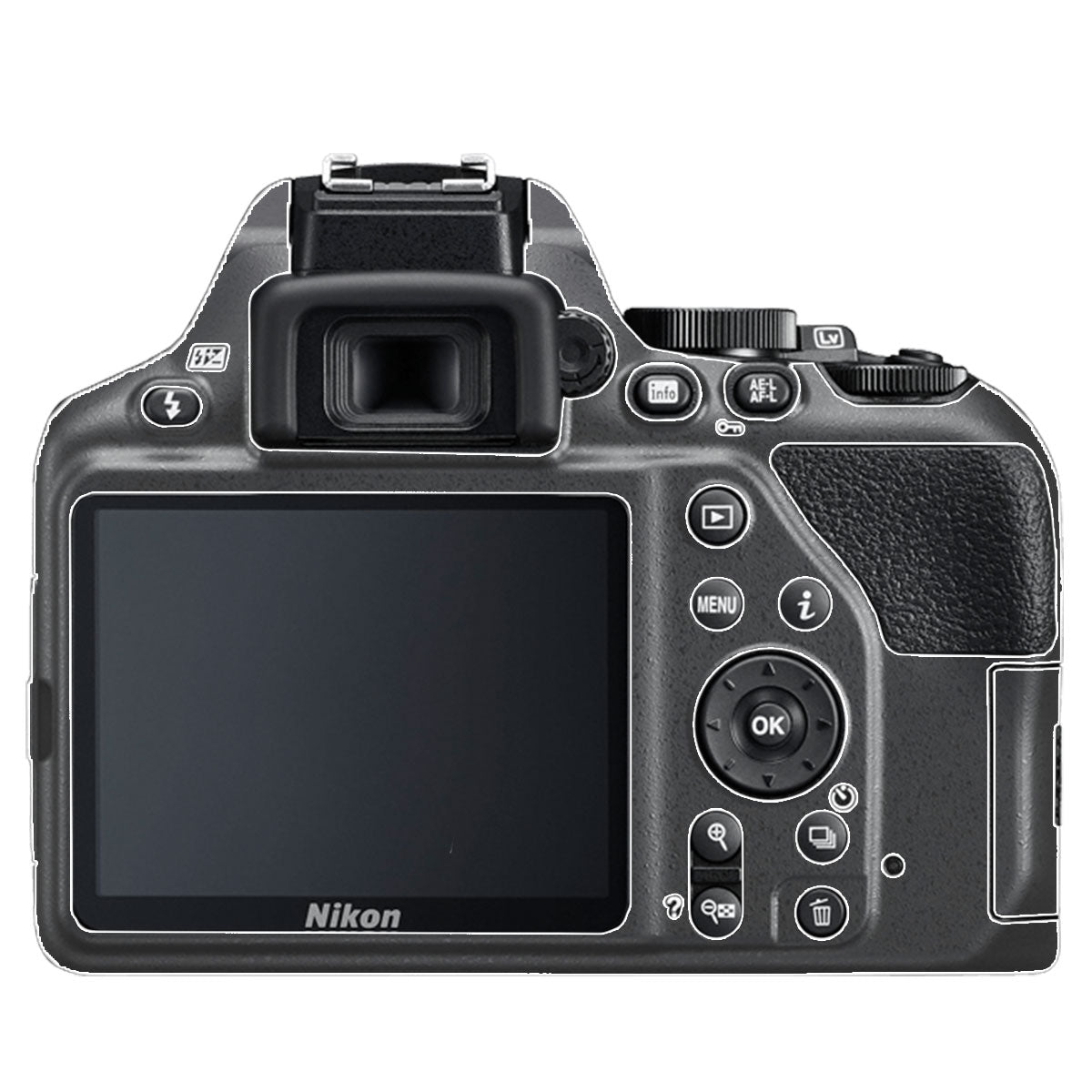 Transparent Nikon D3500 Camera Skin